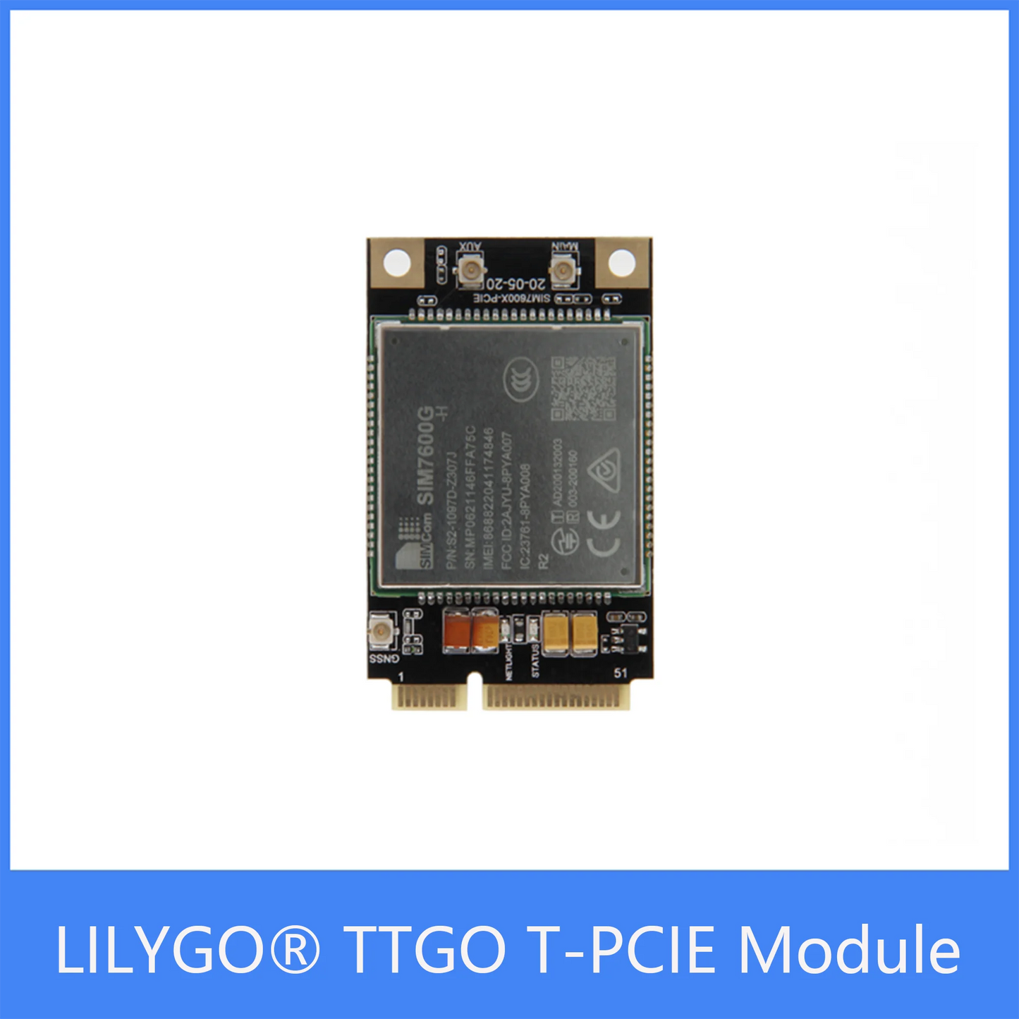 Custom TTGO T-PCIE Module ESP32 Chip Support WIFI BT Nano Card SIM Series Composable Development Board Manufacturer