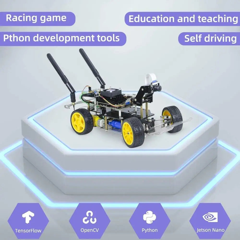 Custom AI Racing Robot Powered by Jetson Nano Donkey Car with Deep Learning Slef Driving and Vision Line Following Manufacturer