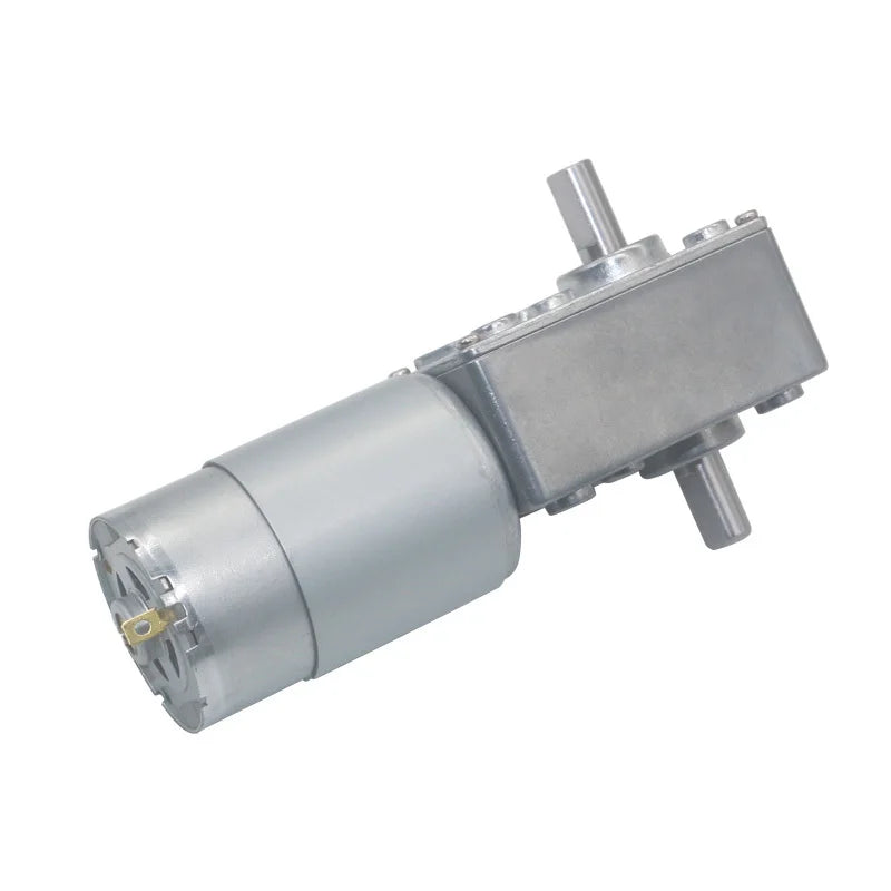 Custom A58SW-555S 12-24V 16-470RPM Worm Geared Motor Double D Shaft Reversed Metal Gear Self-lock Motor DIY Robot Door Lock Manufacturer