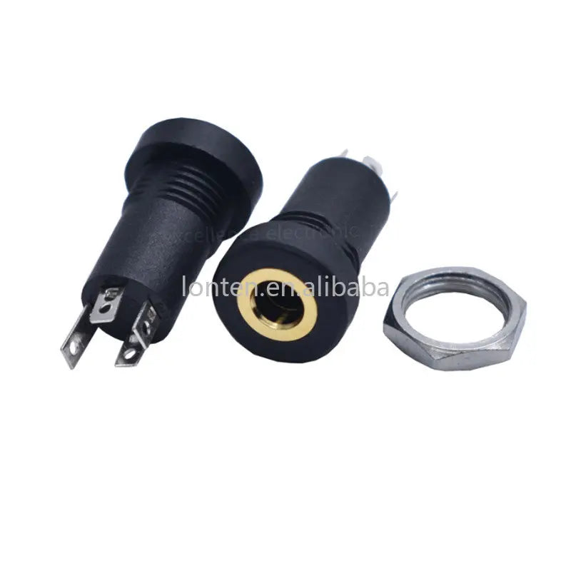 Custom 10PCS Headphone Socket Pj-392A 3.5mm Audio Jack Socket 4 Pole 3.5 Stereo Panel Mount Whit Nut PJ392A Manufacturer