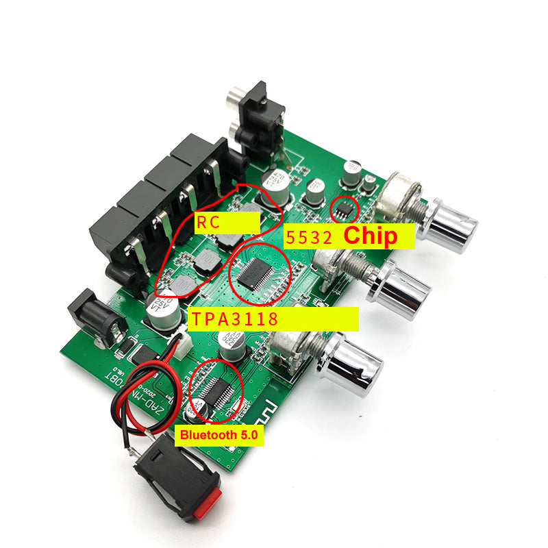 2*30W Subwoofer TPA3118 10-100w Equalizer Audio Power Amp Class D NE5532 HiFi Stereo RCA Amplifier Board pcb assembly Customize