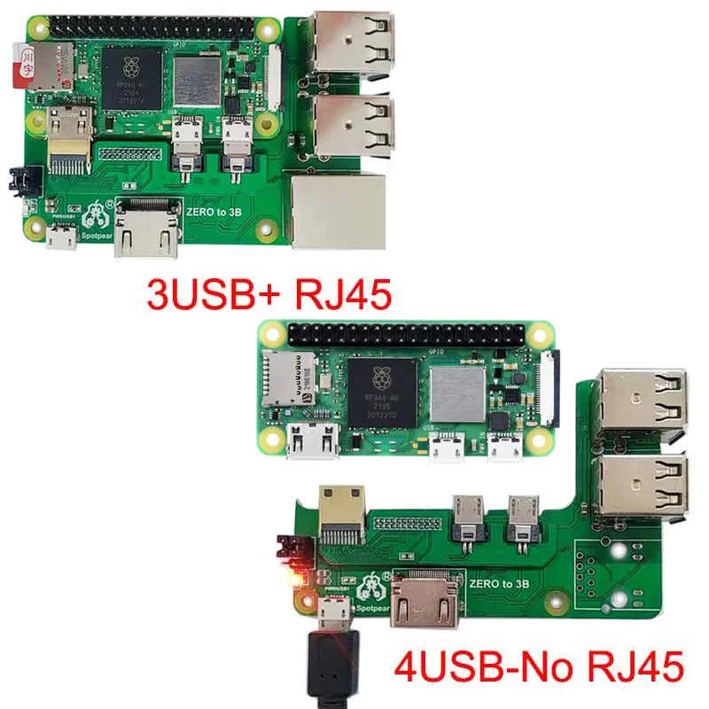 Custom Raspberry Pi ZERO to 3B Adapter 3B converted from Raspberry Pi Zero 2W OR Raspberry Pi 2 W zero pi0 2 with Raspberry Pi Zero 2W Manufacturer