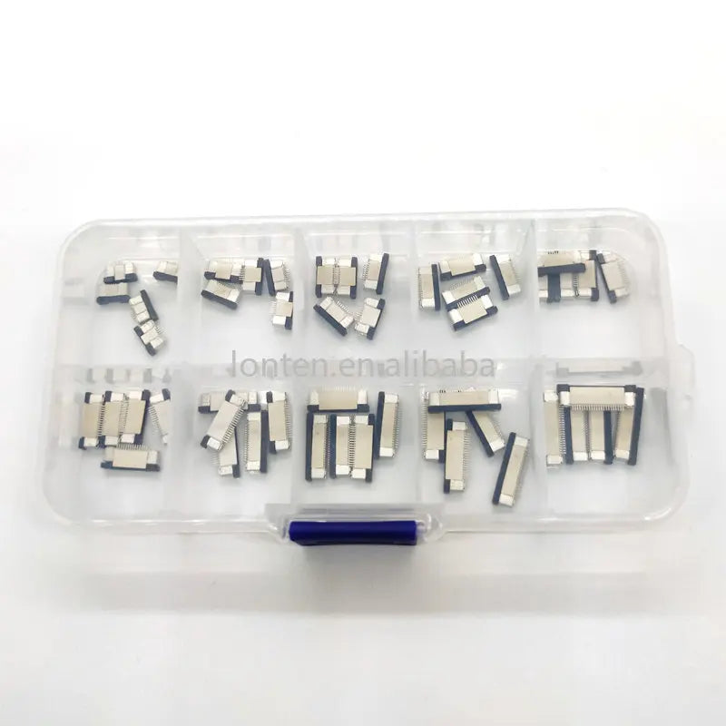 Custom 50pcs FFC FPC connector 0.5mm 4/6/8/10/12/14/16/18/20/22 Pin Drawer Type Bottom Contact Flat Cable Connector Socket Sets Manufacturer