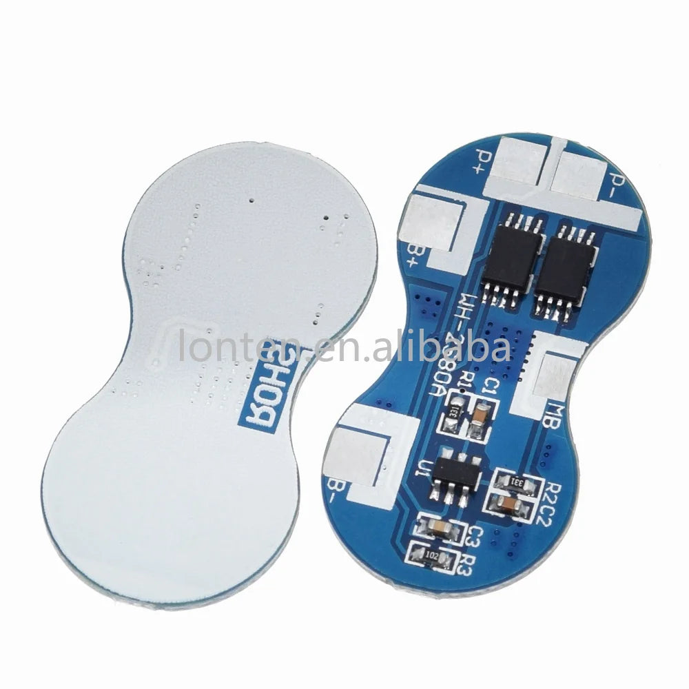 Custom 2S Li-ion 18650 Lithium Battery Charger Protection Board 7.4V Overcurrent Overcharge Overdischarge Protection 4A 2 Series BMS Manufacturer