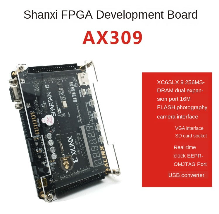 Alinx XILINX FPGA Black Gold Development Board Learning Board SPARTAN6 XC6SLX9 AX309 Custom PCB electrofusion pcba