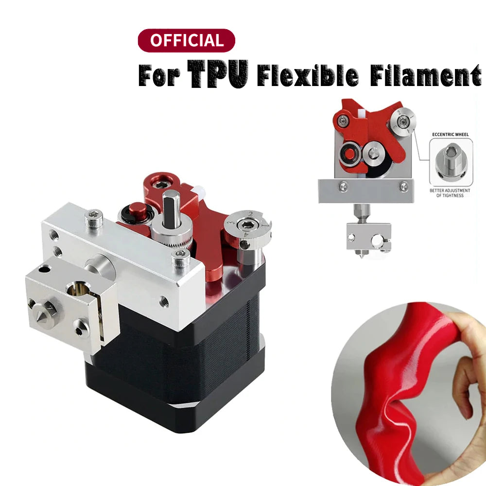Custom 3D Printer Parts TPU Flexible Filament Special Extruder PLA/ABS/PETG/Soft 1.75mm Soft Filament Rubber Extruder for Plus Manufacturer
