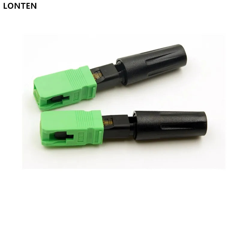 Custom 100PCS FTTH SC APC single-mode fiber optic SC APC quick connector SC FTTH Fiber Optic Fast Connector SC Connector Manufacturer