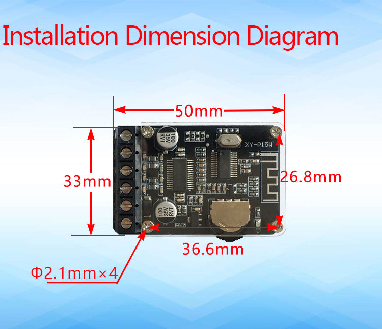 20W*2 Digital Audio Stereo Amplifier with Case DC12-24V Dual Channel Small Stereo Amp  amplifier board pcb assembly