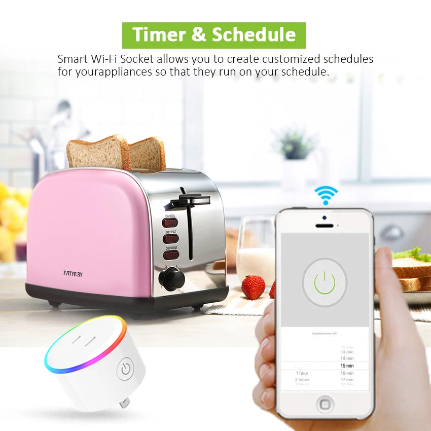 Custom Lonten New Tuya smart plug WIFI Wireless power socket wifi smart plug Mini Plug Socket Works with Alexa and Google Manufacturer