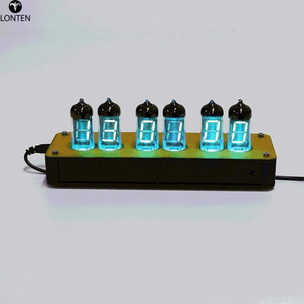 Custom Lonten NB-11 IV-11 fluorescent tube clock Kit VFD fluorescent tube clock VFD vacuum fluorescent display DS18B20 GPS TIMESYN RGB Manufacturer