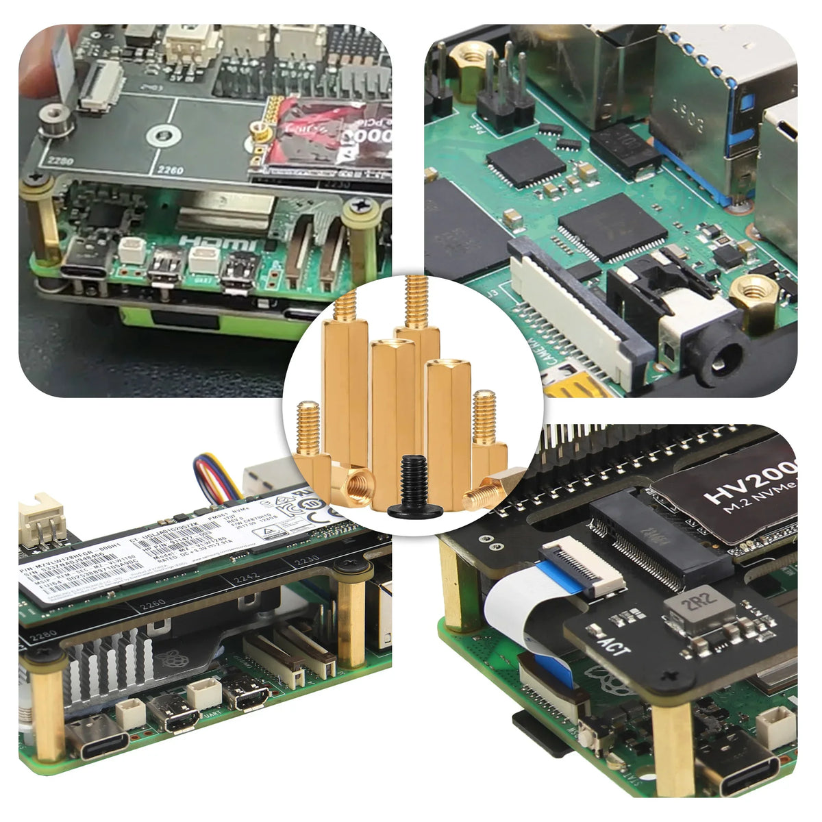 Raspberry Pi 5 PCIe to M2 NVME Board Installation Spacer Screw Set