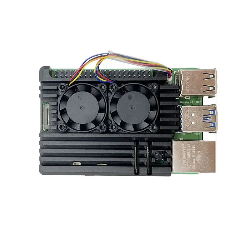 Raspberry Pi 5 Aluminum Case Dual Fan Metal Shell for RPI 5 Pi5
