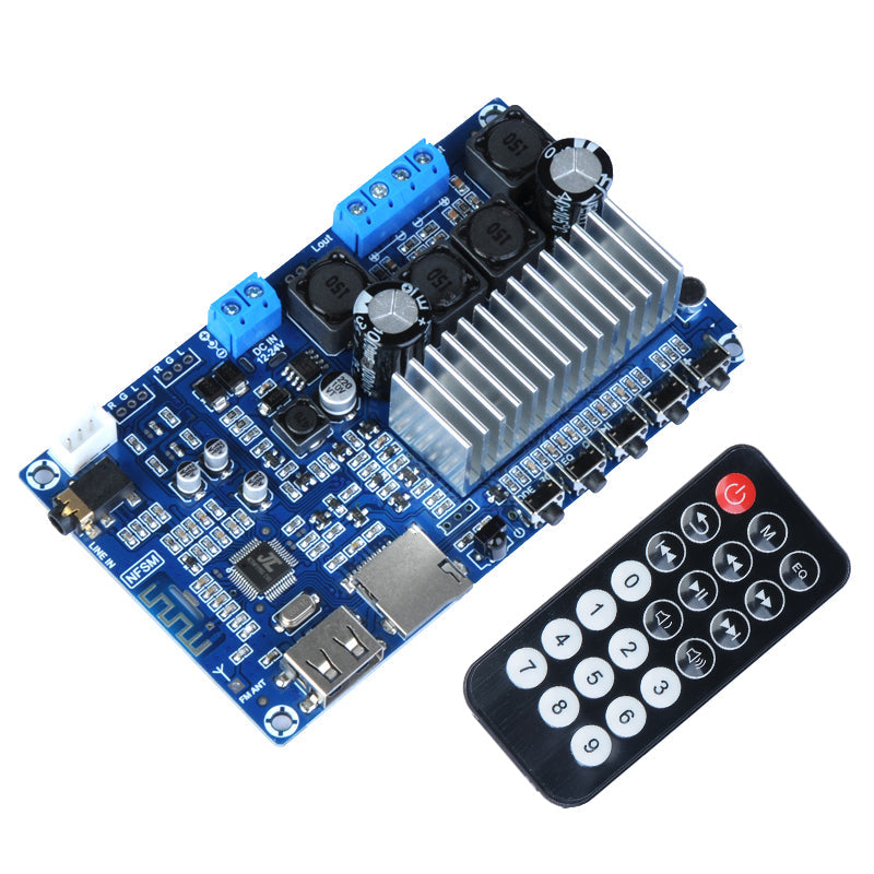 2*50W TPA3116 Digital Power Audio Amplifier Board  Stereo TPA3116D2 FM USB Decoding Remote Class D Amplifiers pcb assembly Customize