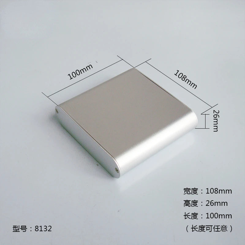 Custom aluminum housing case for electronics project case 26(H)x108(W)x100mm Manufacturer