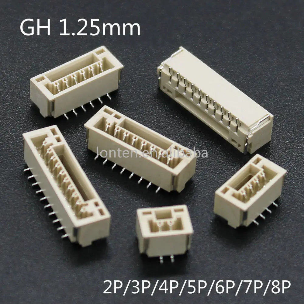Custom 20Pcs GH 1.25mm with lock connector patch Vertical SMT 2/3/4/5/6/78P GH1.25 Manufacturer