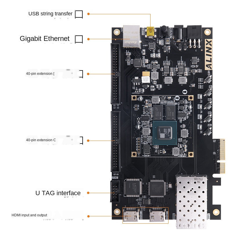 XILINX A7 FPGA Black and Golden Development Board Artix-7 200t 200t 100t 100t 35T AX7A200 200T Custom PCB military pcba customize