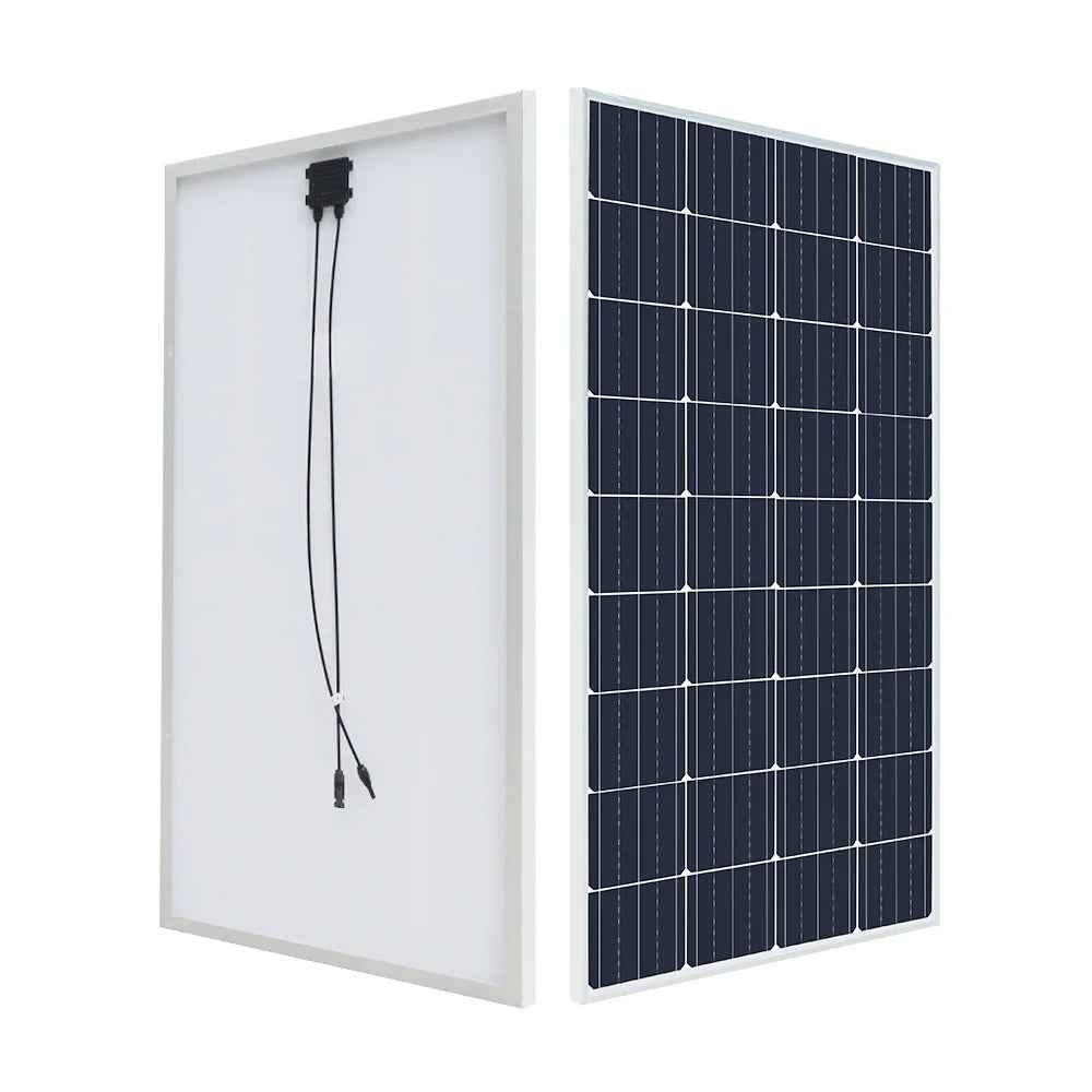 Custom Real 150W Solar Panel Glass Rigid Solid Placas Solares Boards Home RVs Boat Roof 12V/24V Battery Charger System Kit PV Panels Manufacturer