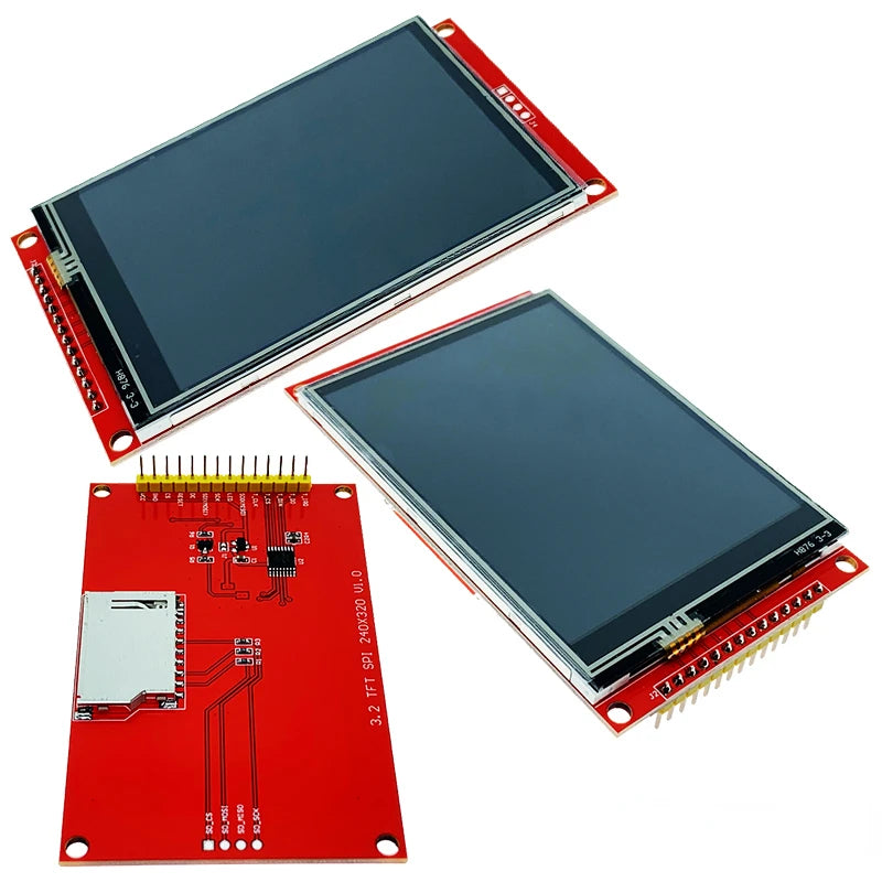 Custom Lonten 3.2 inch TFT LCD Module with Touch Panel ILI9341 Drive IC 240(RGB)*320 SPI Interface (9 IO) 240*320 Touch ic XPT2046 SPI Manufacturer