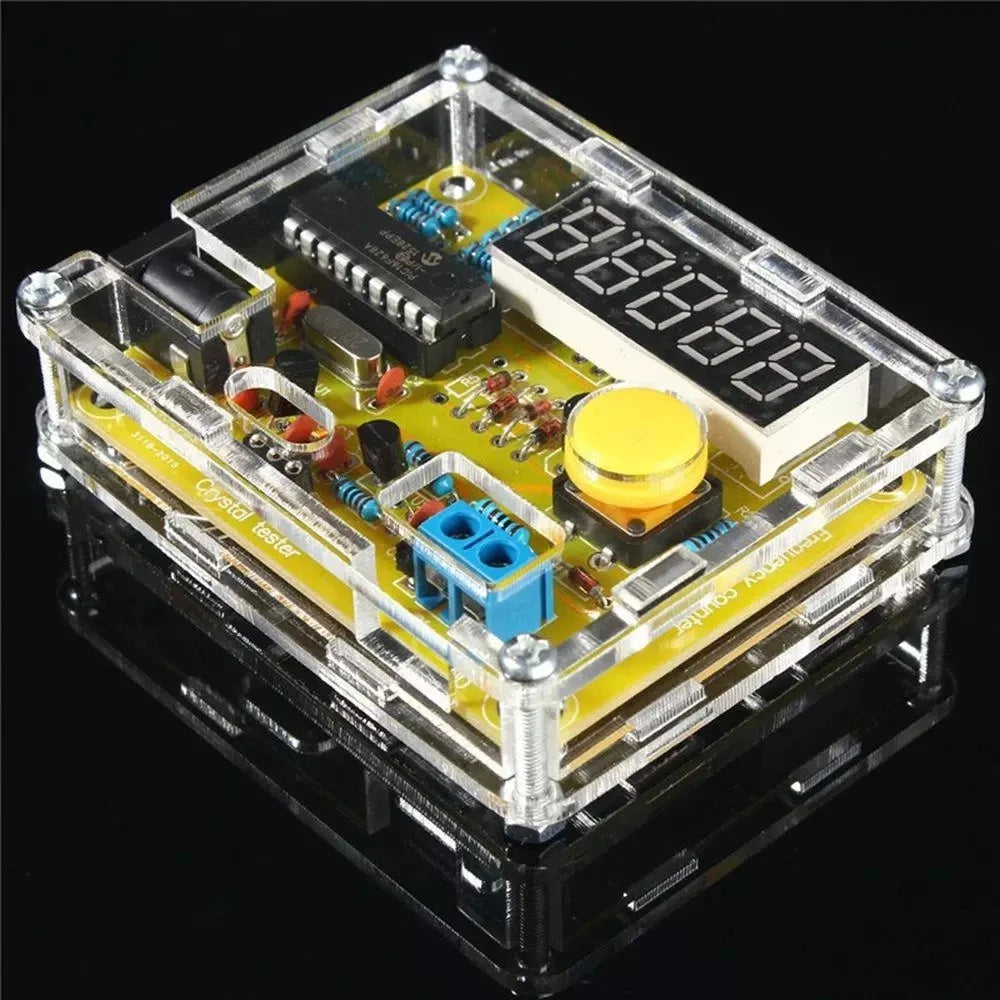 Custom 1Hz-50MHz Crystal Oscillator Frequency Tester Counter Meter With Acrylic Case Box Module Manufacturer
