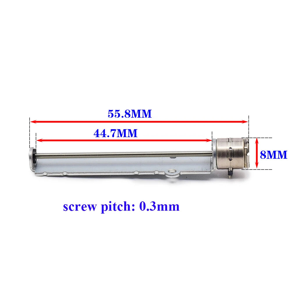 Custom Mini 8mm Screw Linear Stepper Stepping Motor 2-Phase 4-Wire Linear Screw Shaft Long Linear Actuator 45mm Stroke 40 Ohms Manufacturer