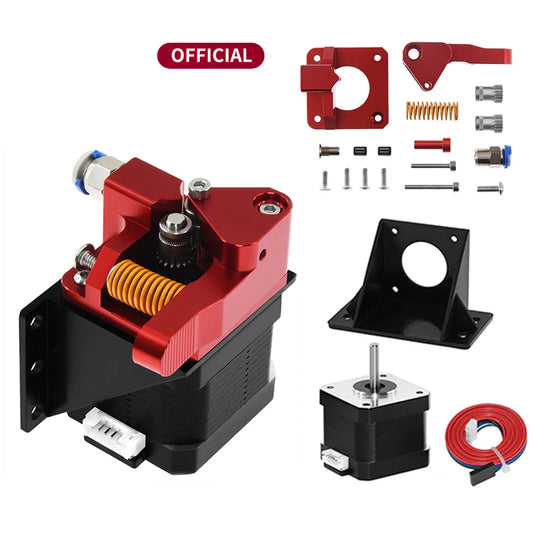 Custom Aluminum Upgrade Dual Gear Mk8 Extruder for Extruder Ender 3 CR10 CR-10S PRO RepRap 1.75mm 3D Parts Drive Feed double pulley Manufacturer
