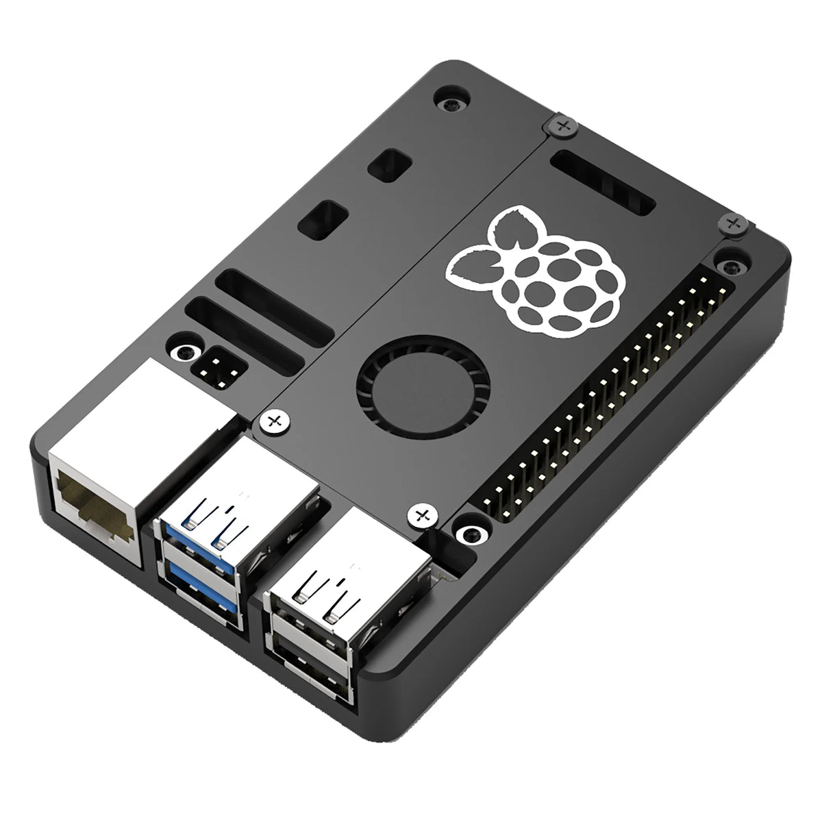 Custom  Raspberry Pi 5 Ultra-Thin CNC Aluminum Case with Fan Active Cooler (N311)