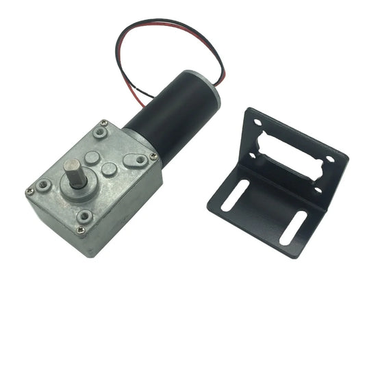 Custom A58SW31ZY 7-470rpm DC 24v Worm Geared Magnetic Motor 1.6-70kg.Cm High Torque D Shaft 12v Motor Rotating Table Door Self-Lock Manufacturer
