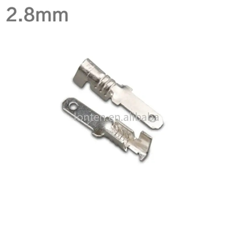 Custom 100pcs 2.8mm 4.8mm 6.3mm male Uninsulated Spade Crimp Connector Terminal Block Manufacturer