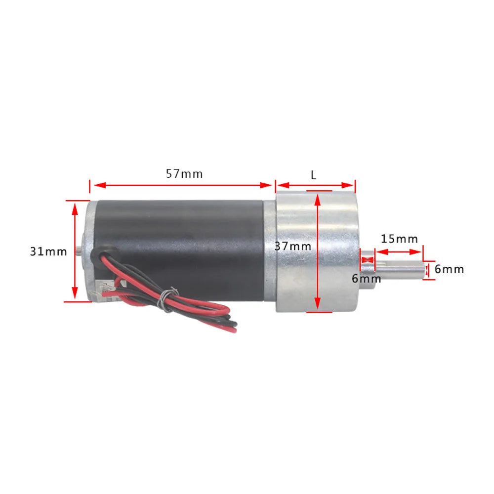 Custom JGB37-3157 Micro DC deceleration 12V 24V small motor steel tube motor high torque reversible gear motor Manufacturer
