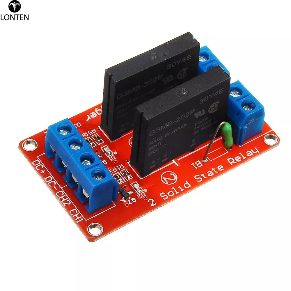 Custom China Shenzhen OEM PCB printed circuit board electronic assembly 5v 2ch Two way Solid State Relay Module Manufacturer