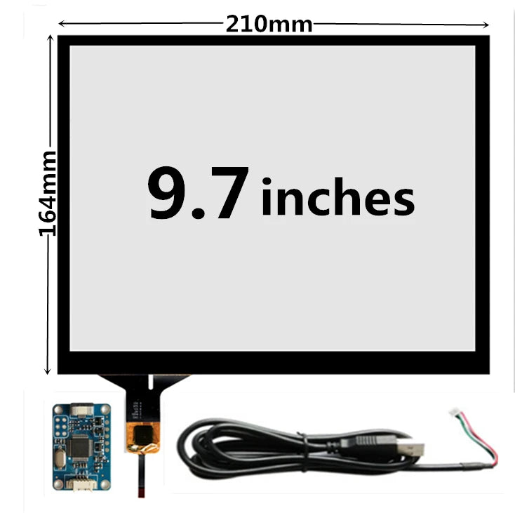 Custom 9.7 Inch 210mm*164mm High Compatibility Universal Industry Capacitive Digitizer Touch Screen Panel Glass Manufacturer
