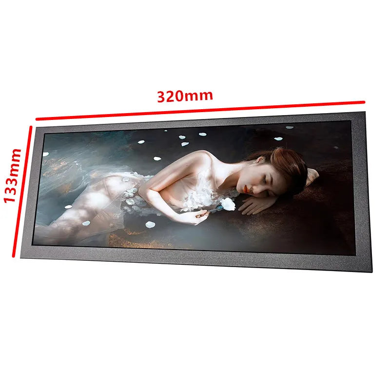 Custom 12.3 inch bar monitor 1920x720 IPS LCD For raspberry pi 3 4B Car display Industrial advertising display Aida 64 LCD monitor Manufacturer