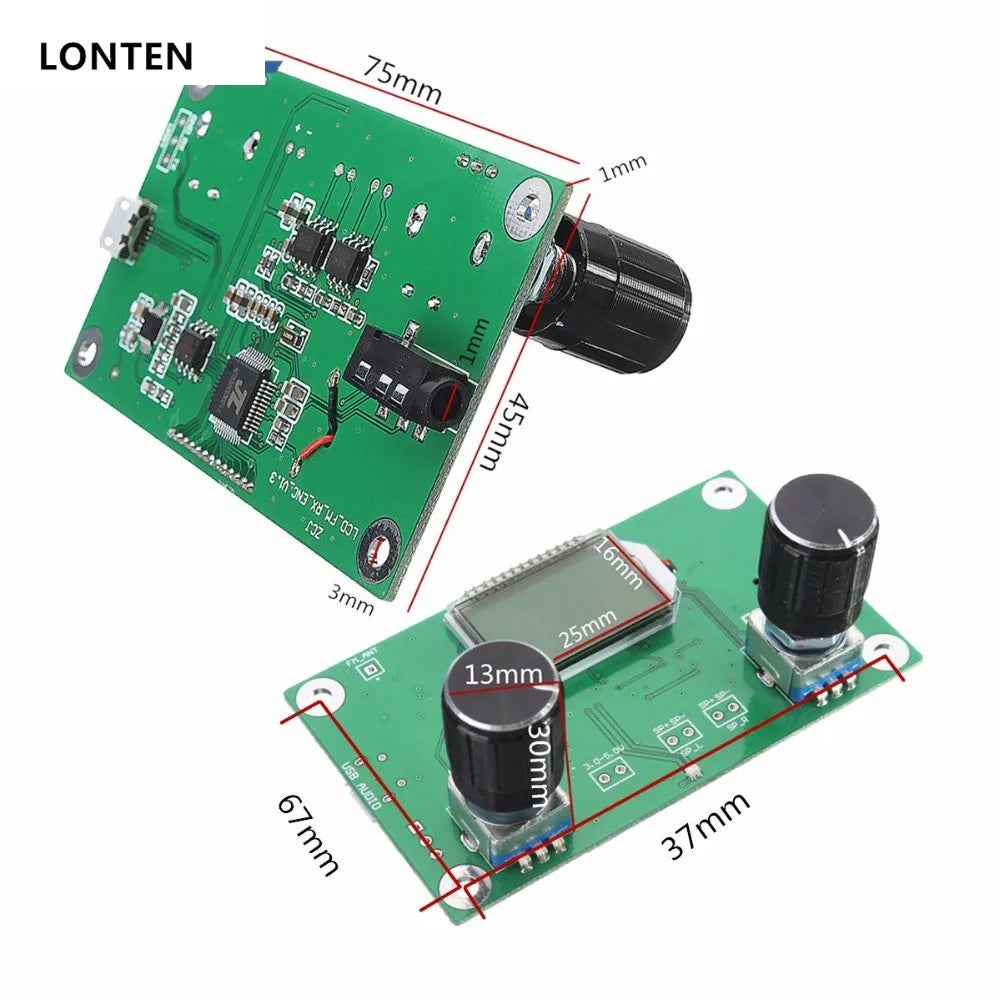 Custom double-sided pcb boards factory multilayer printed circuit board manufacture pcb Digital Stereo FM Radio Receiver Module Manufacturer