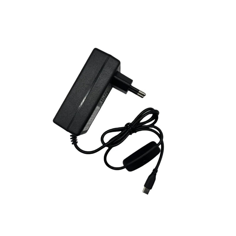 Raspberry Pi 5 5.1V 5A PD 27W USB-C Charger with EU/US/UK Plug for Raspberry Pi 5/4B