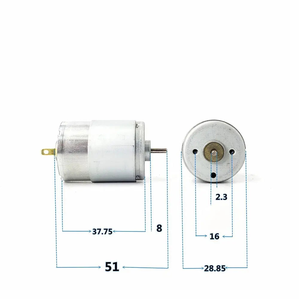 Custom RS-385PH-16120 Motor DC 24V 6V-24V 12V long life mute 385 Micro Round Printer Copier Device Electric Motor Manufacturer