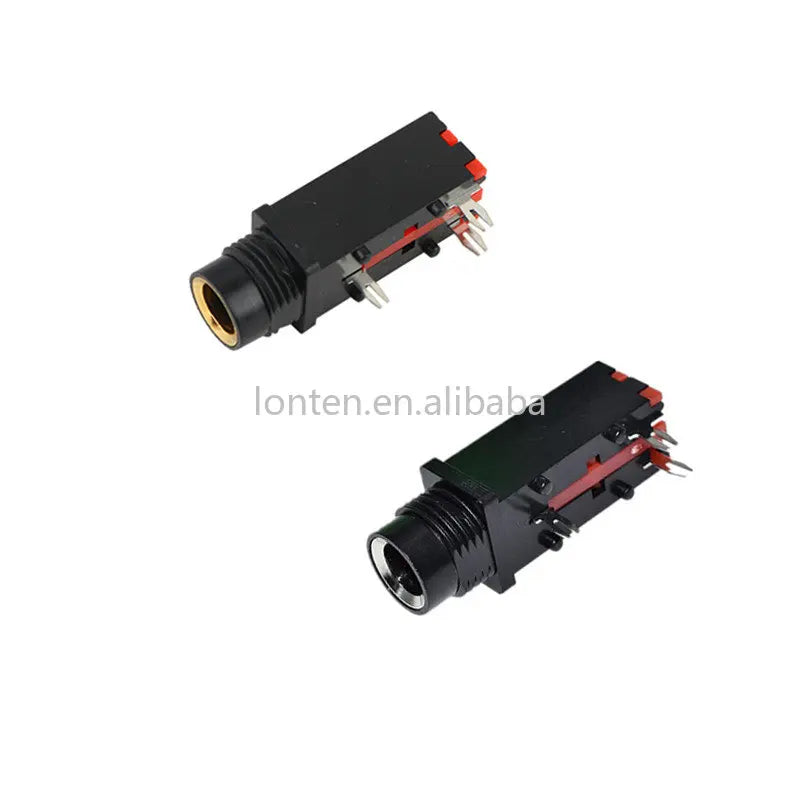 Custom 5PCS 6.35mm / 6.5mm Jack Gold Plated 3P Microphone Socket 6.35 /6.5 Audio Straight Jack Connector Manufacturer