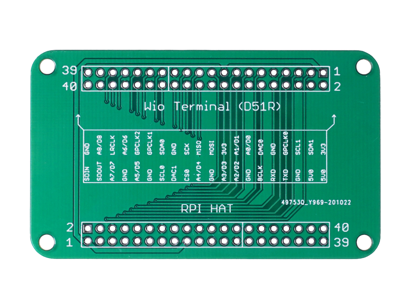 40 Pin Raspberry Pi Hat Adapter Board For Wio Terminal  Custom PCB pcba usb pcb powerbank charger pcba