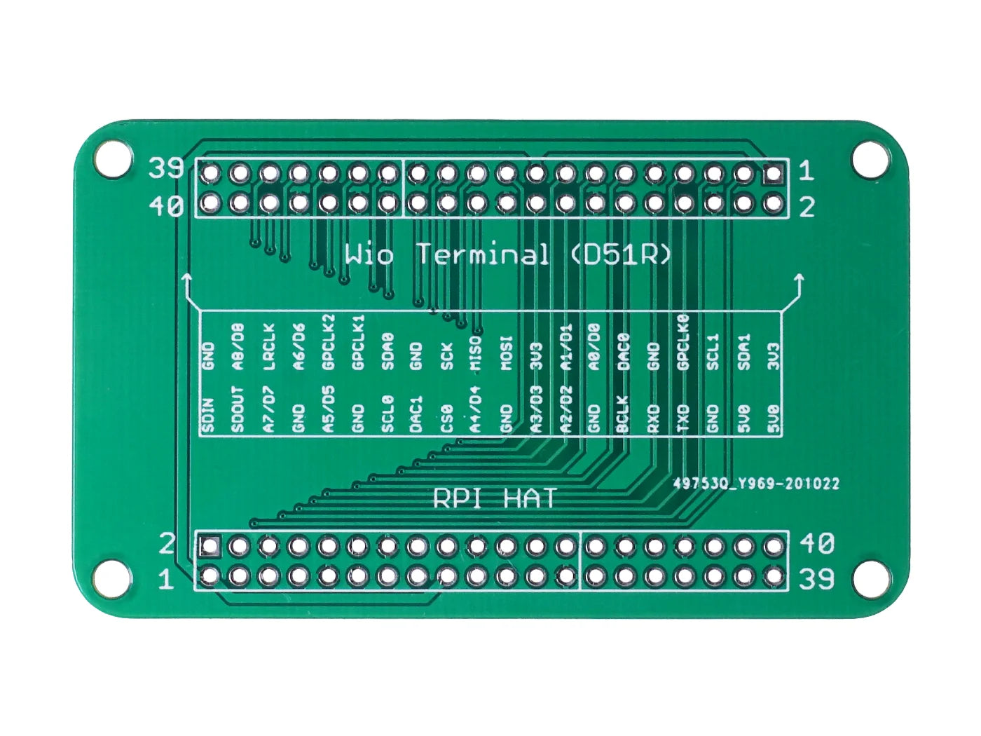 Custom 40 Pin Raspberry Pi Hat Adapter Board For Wio Terminal      PCB    usb pcb powerbank charger    Manufacturer