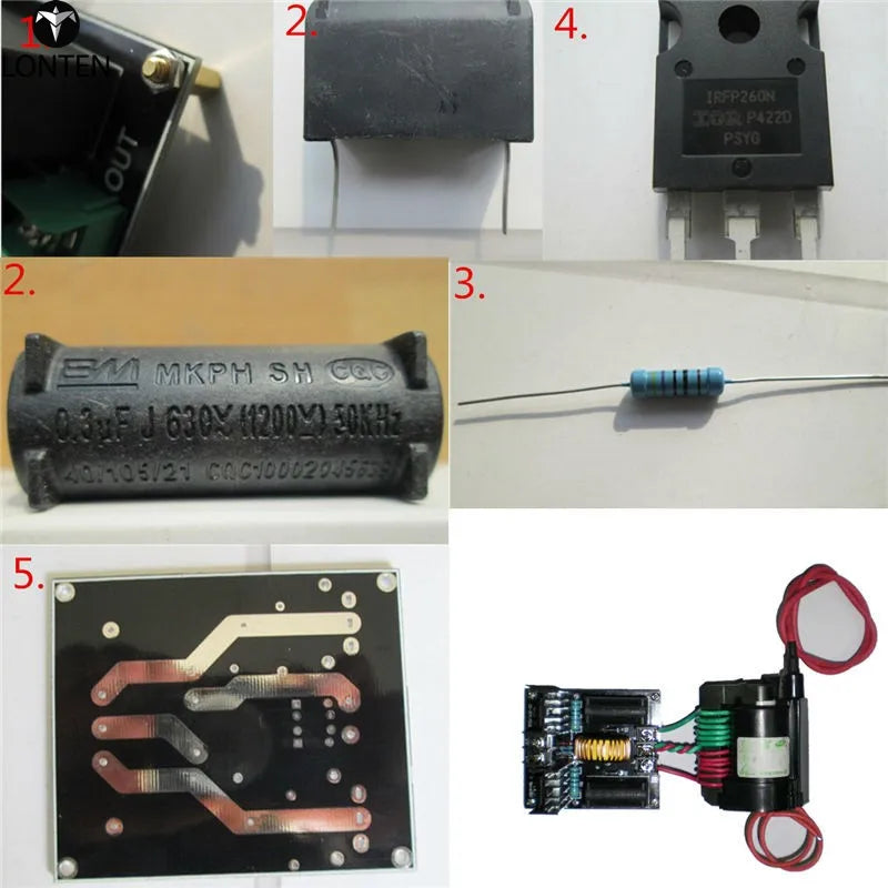Custom Lonten  ZVS coil driver board/Marx generator/Jacob's ladder H Voltage Power Supply DIY KIT Manufacturer