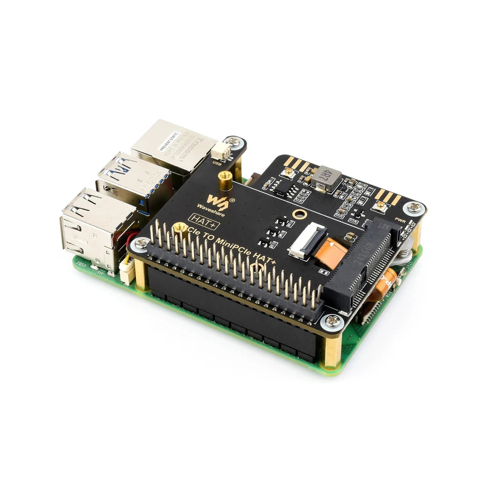 PCIe to MiniPCIe HAT+ Adapter Board High Speed Wireless Network Card USB for for Raspberry Pi 5