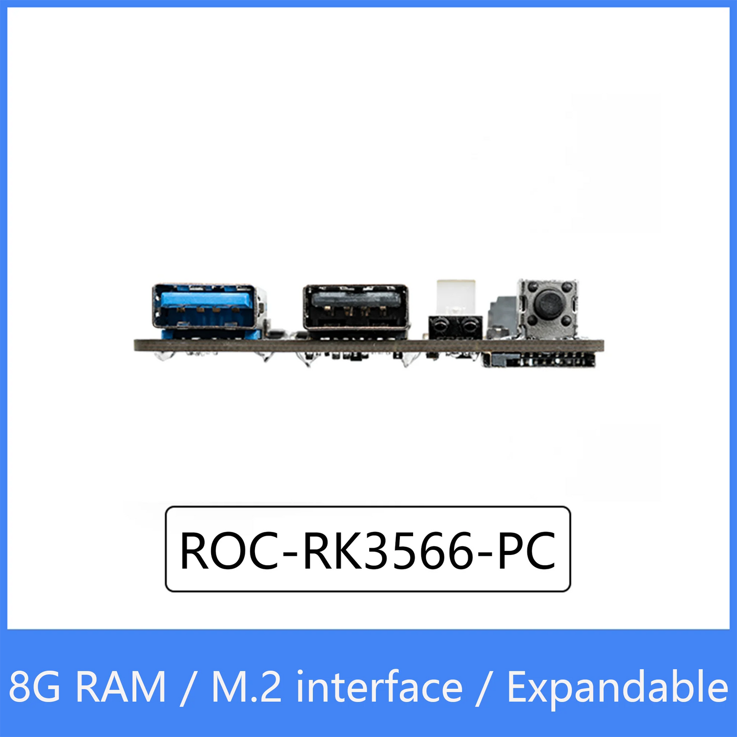 Custom Custom ROC-RK3566-PC Open Source Quad-Core 64-Bit Mini Computer Edge computing Cloud terminal,M.2 Interface,Expandable hard disk Manufacturer