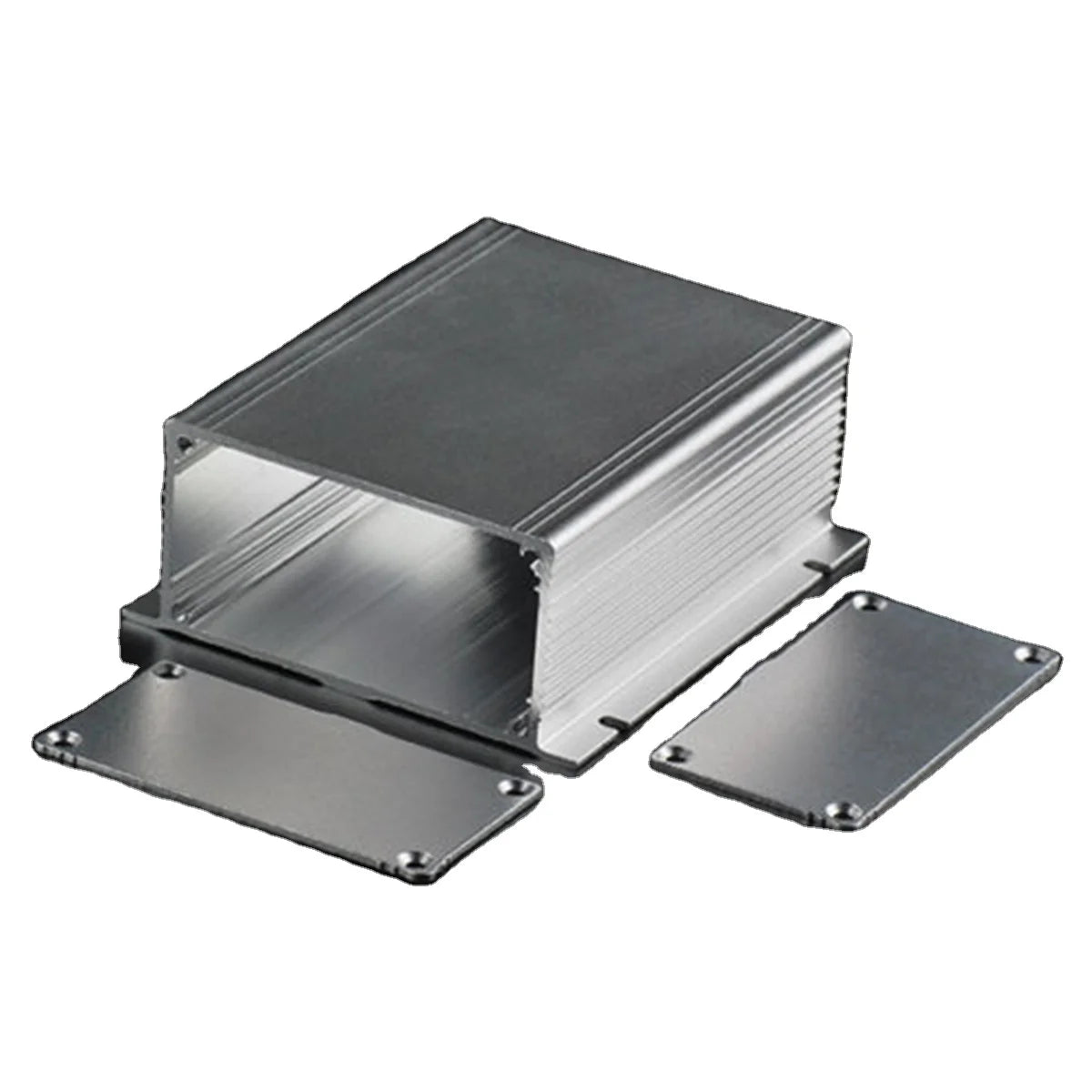 Custom Silver Extruded Aluminum Enclosure Electronic Power PCB Instrument Box Case 88x39x100mm Manufacturer