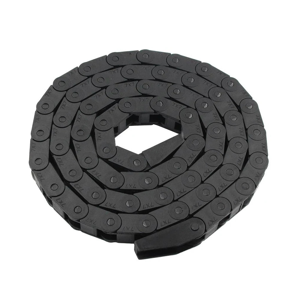 Custom Cable Drag Chain 7*7mm Wire L1000mm Carrier with end connectors L1000 mm CNC Router Machine Tools Transmission Chains 7*7mm Manufacturer