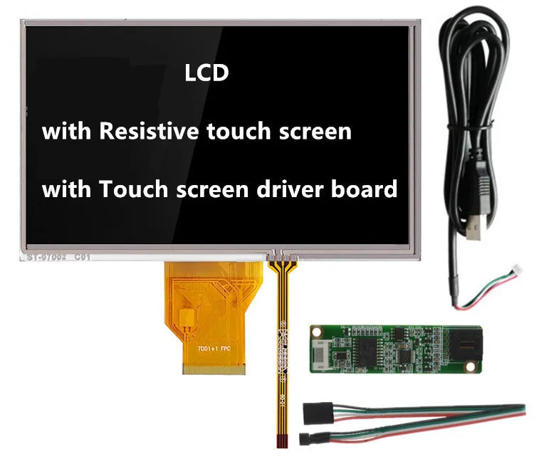 Custom 7 Inch 800*480 50Pin LCD Display Screen Touchscreen AT070TN90 V.1/V.X 20000938-00 Resistance Capacitive Digitizer Manufacturer