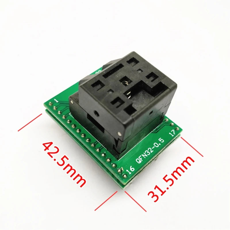 Custom QFN32-0.5 Burning Seat Flip To DIP32 High Temperature Resistant Ic Aging Seat 5*5mm Gold-plated Pin QFN32 Test Manufacturer