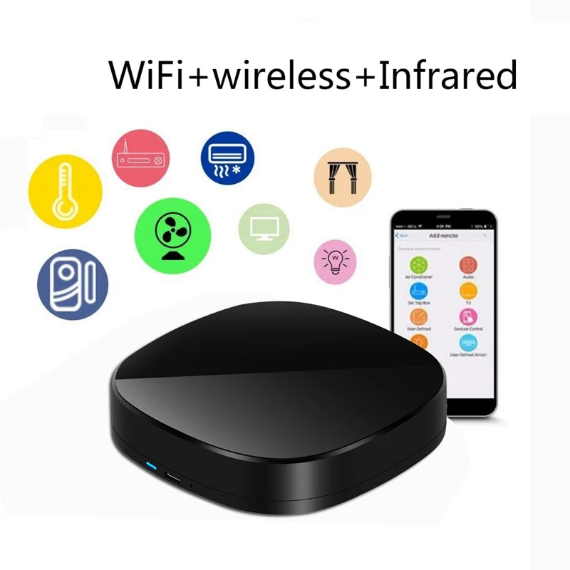 Custom Universal Smart WIFI Wireless Remote Control Smart Home Automation For TV Air Conditioner IR Infrared work for Alexa Google home Manufacturer