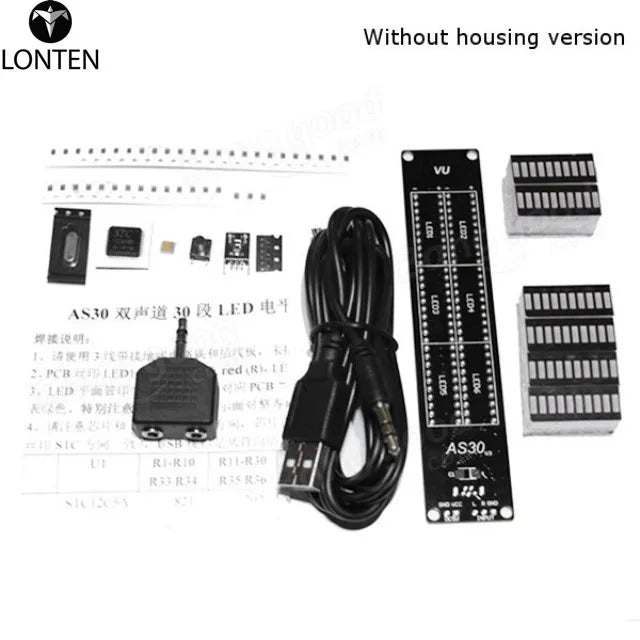 Custom Lonten Unsolder!!! Dual Channel AS30 Binaural 30 Segment LED DIY Kit Music Spectrum VU Meter Manufacturer