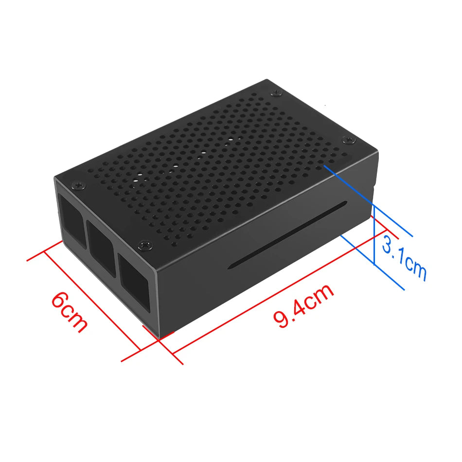 Custom Raspberry pi 4 Case Aluminum Box Case Metal Case Silver Black 4 Cabinet for Raspberry PI Enclosure Manufacturer