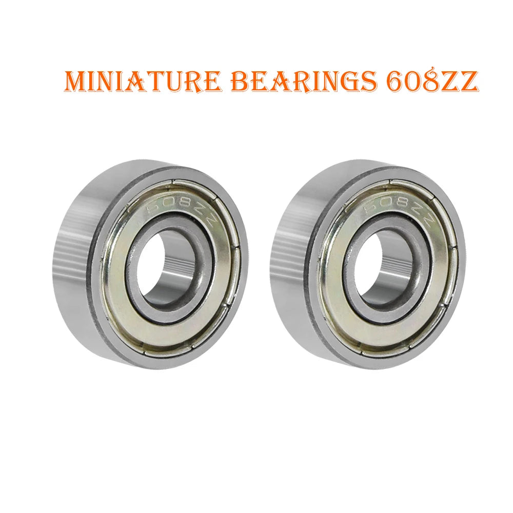 Custom 4pcs/lot Ball  Bearing 608zz 608 2RS 8X22X7 Single Row Deep Groove Steel Sealed Flanged Pulley Miniature Wheel 3D Printers Parts Manufacturer