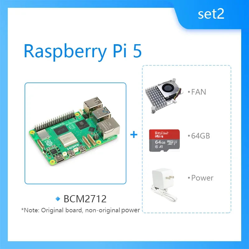 Official Original Raspberry Pi 5 Cortex-A76 Linux 2GB 4GB 8GB 16GB for Board Python Programlama PCIe Gigabit Ethernet USB3.0